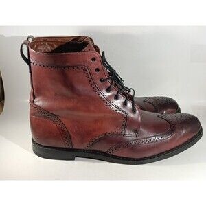 Allen Edmonds Boots Factory Second Dalton Wing Oxblood Brown Leather Mens 15